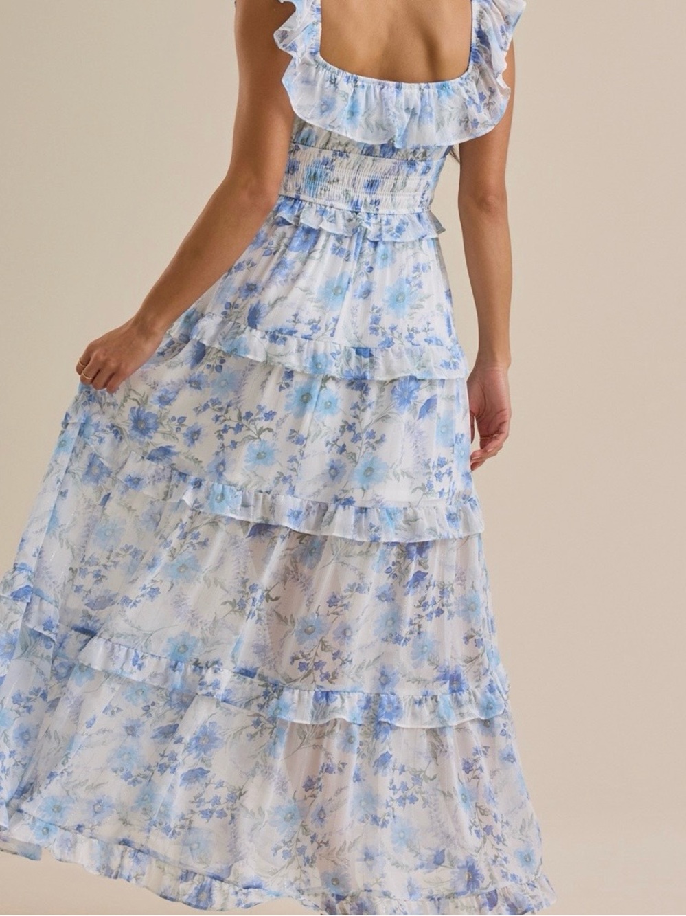 NEW Altar’d State Blue Floral Maxi Dress Size Small NWT